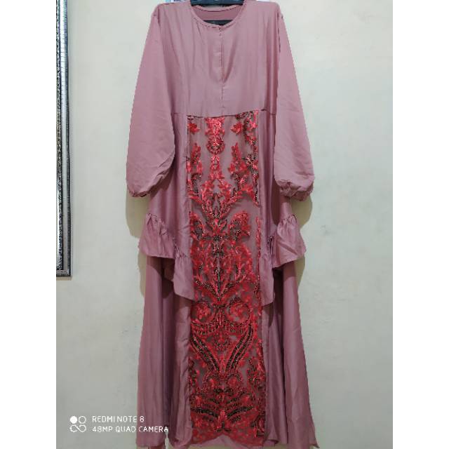 [REAL PICTURE] GAMIS SET MAXMARA BORDIR JUMBO / BIG SIZE / TANAH ABANG / PGMTA / KONVEKSI / SUPPLIER
