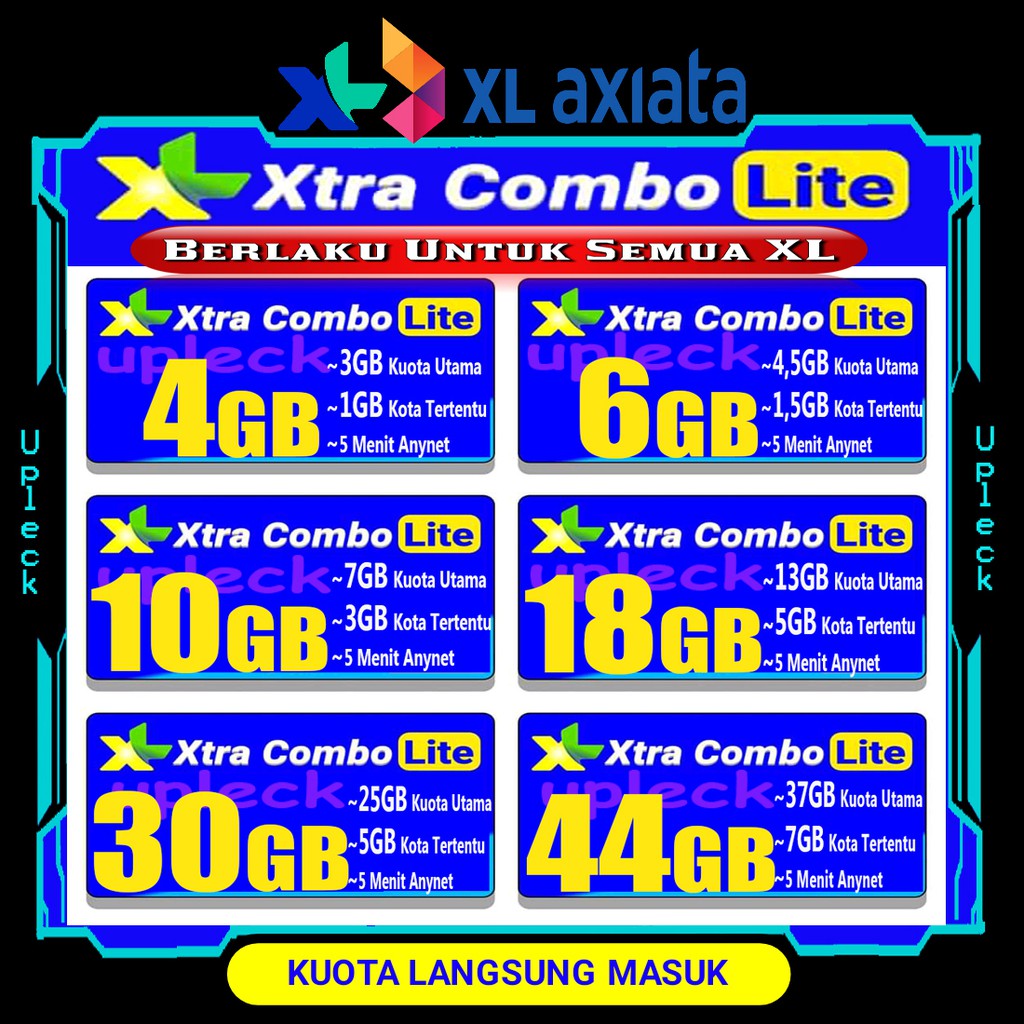 Tembak Inject Kuota Xl Xtra Combo Lite Harga Murah 2gb 4 5gb 8gb 15gb 25gb 37gb 30 Hari Shopee Indonesia