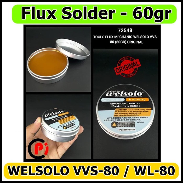 Original Welsolo VVS 80 WL 80 High Performance Flux Pasta Solder 60 gr