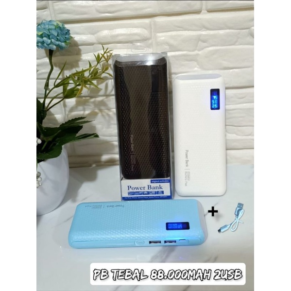 POWER BANKBRANDED TEBAL / POWERBANK TEBAL 2USB DAN 3USB harga super murah MANTUL