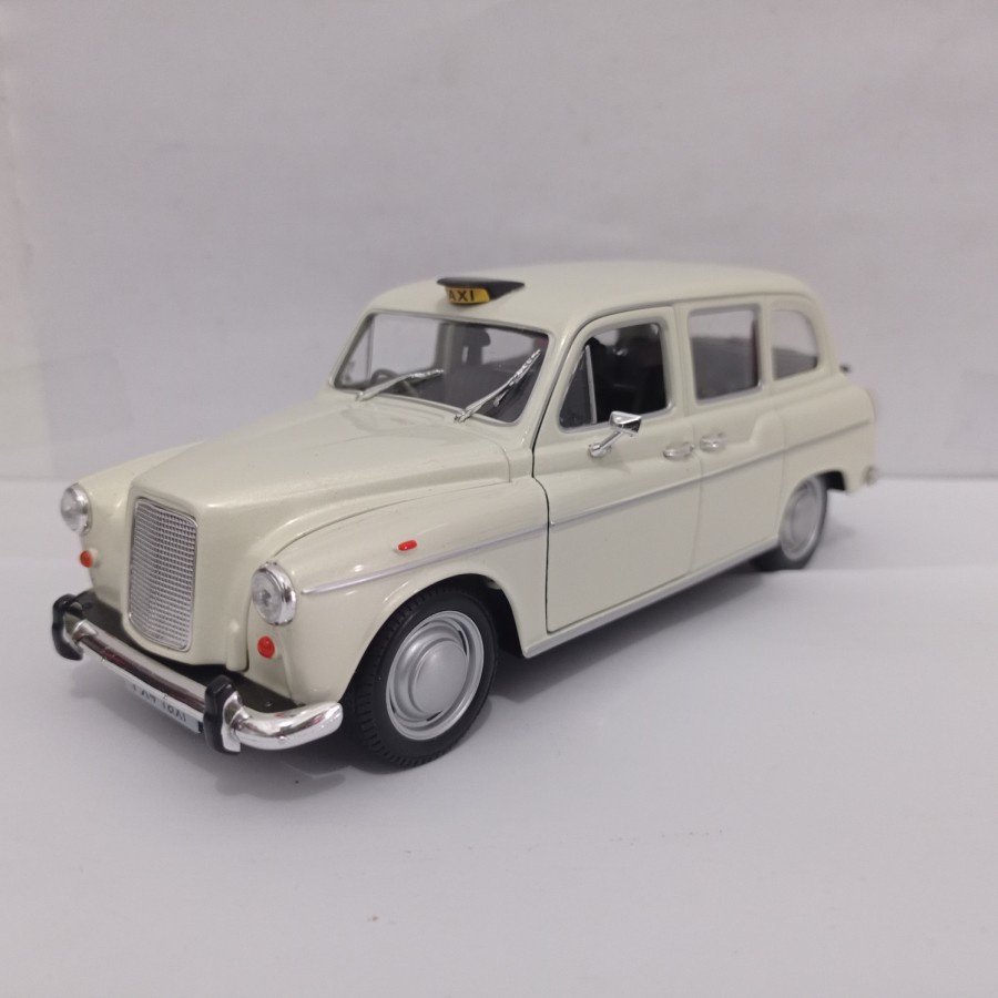 Diecast Austin FX4 London taxi welly 1:24 miniatur mobil klasik koleksi murah