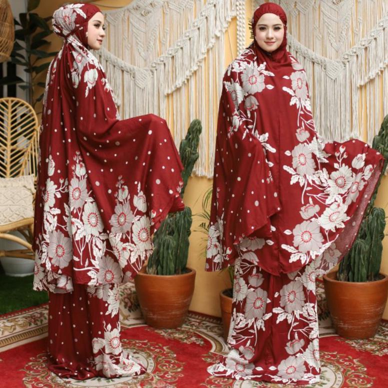 grosir tanah abang|| MUKENA BALI DEWASA JUMBO KATUN RAYON MOTIF | CIARA LESTIA POLKA