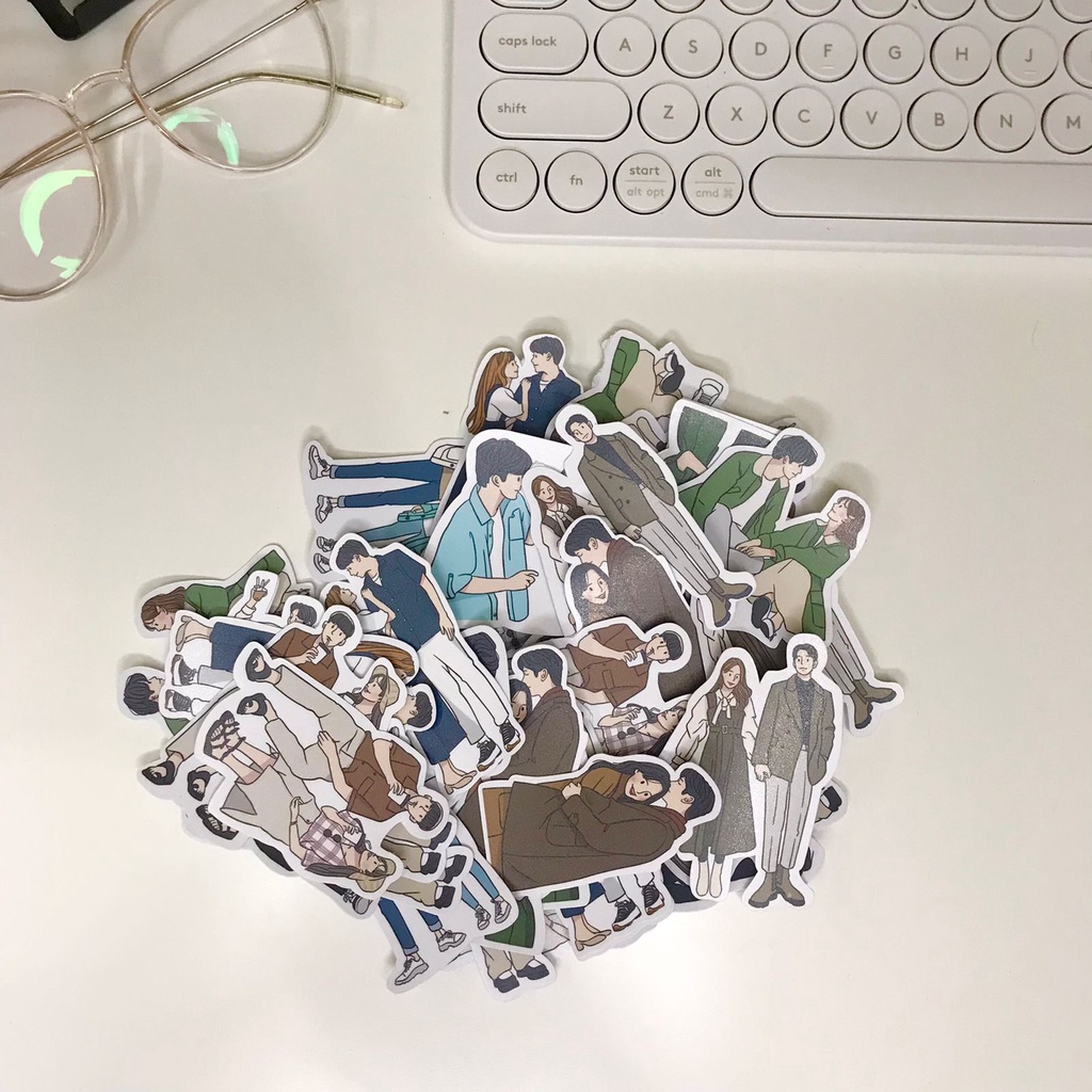 

[1 PCS/ 1 BIJI] Stiker pasangan/ korean couple sticker aesthetic untuk dekorasi jurnal