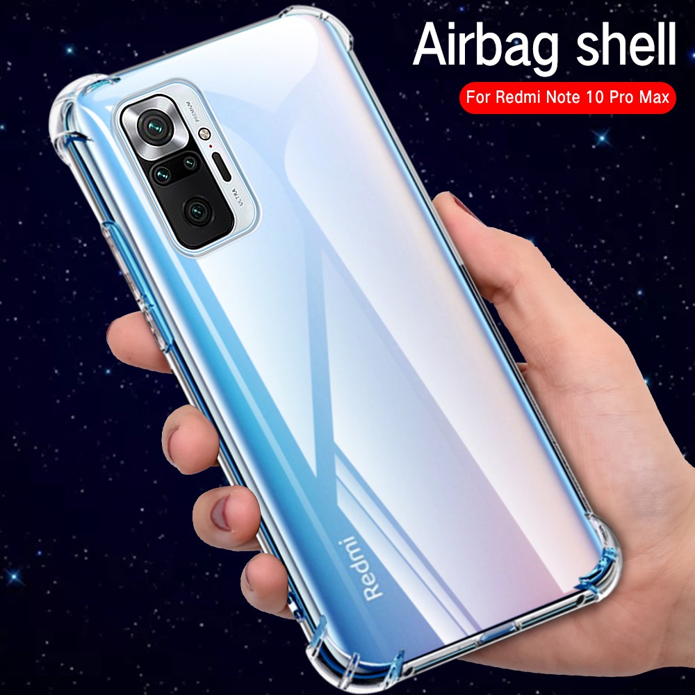 Soft Case Silikon Redmi Note 10 / 10s Redmi Note 10 Pro Redmi Note 10 5G Bening Transparant Airbag Anti Crack TEbal