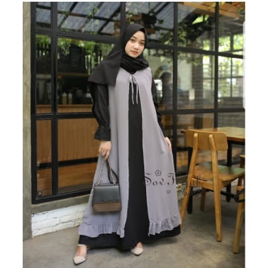 Baju Gamis Muslim Terbaru 2021 Model Baju Pesta Wanita kekinian Bahan Katun Kekinian ABG remaja