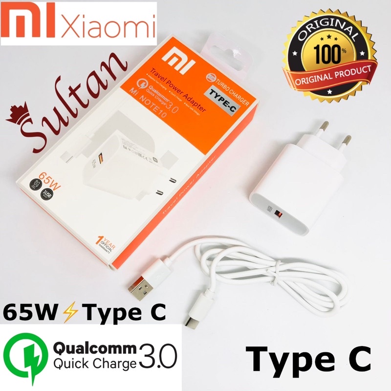 GROSIR CHARGER XIAOMI NOTE10 REDMI11 65W TURBO FAST CHARGING TC MI MICRO TYPE C QUALCOMM QUICK CHARGE
