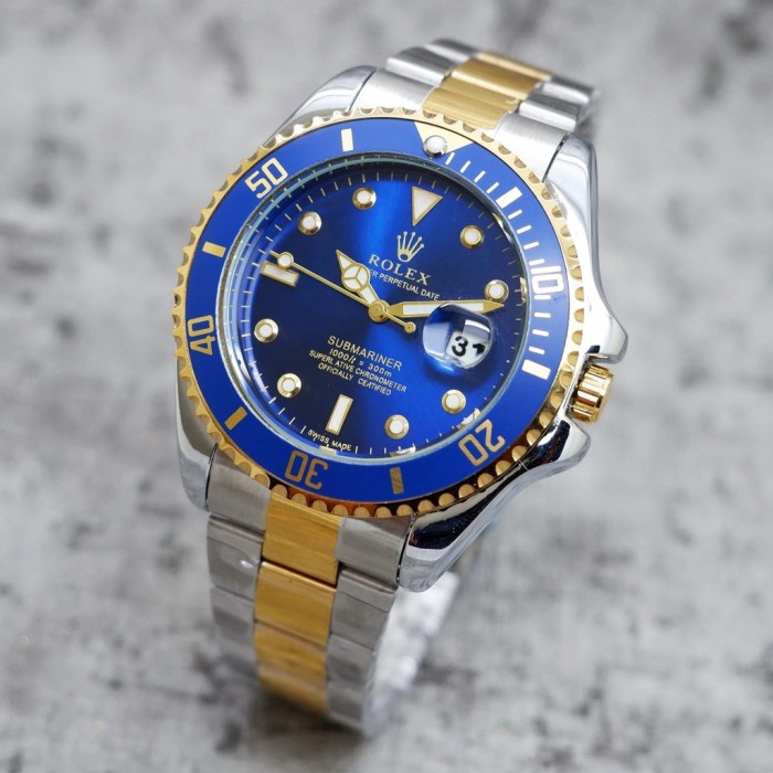 Jam Tangan Pria COD Murah Watch Terbaru Keren Fashion R3C3 Jam Tangan Pria Rolex Submariner Rantai T