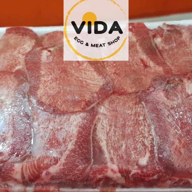 

Daging Lidah Sapi Slice Import Aust / Tongue Gyutan 1Kg - (013) Cutdifastore