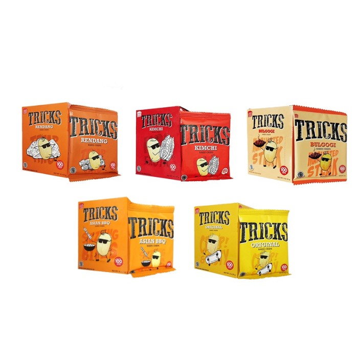 

54eh Tricks Crisps 1Box Isi 10Pcs Potato Baked - Biskuit Kentang Panggang - Kimchi 60Jh