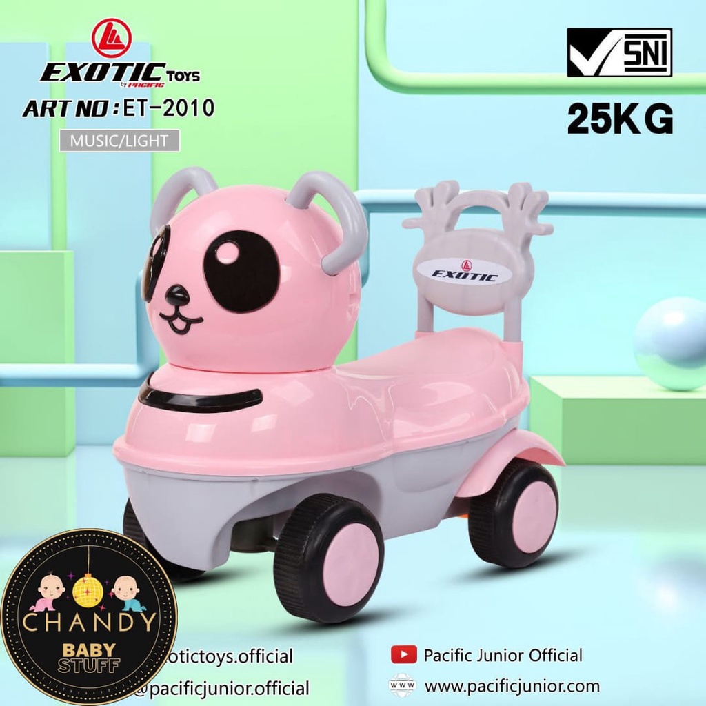 EXOTIC MAINAN ANAK MOBIL MOBILAN DORONG RIDE ON PANDA ET2010 BEBEK ET2009-3