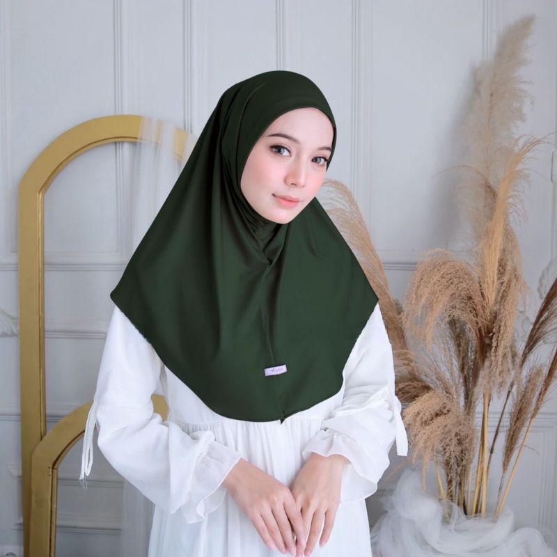 Jilbab Bergo Malay Jersey| Hijab Daisy Instan Malay Jersey Premium