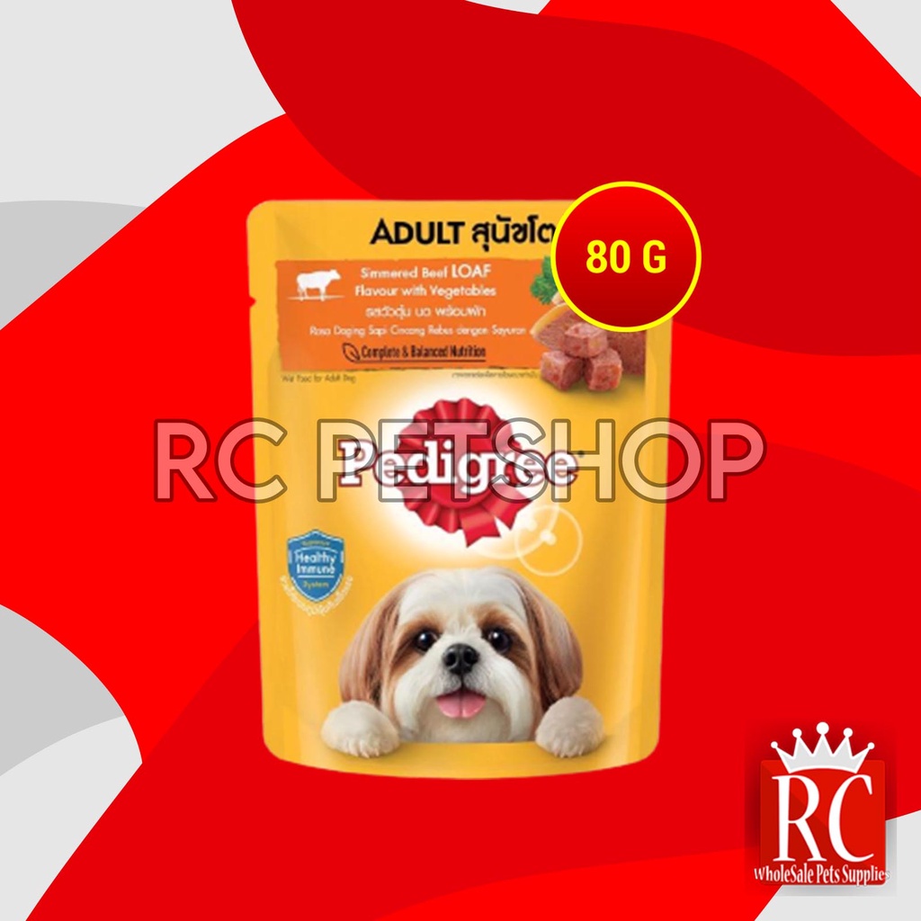 Makanan Basah Anjing Dewasa / Puppy Pedigree Pouch 80 Gram