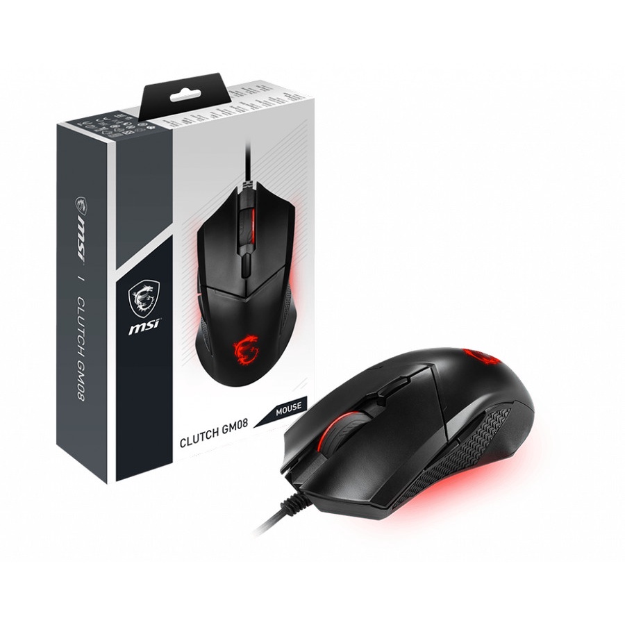 Mouse Gaming MSI CLUTCH GM08 Wired 4200DPI - MSI CLUTCH GM 08