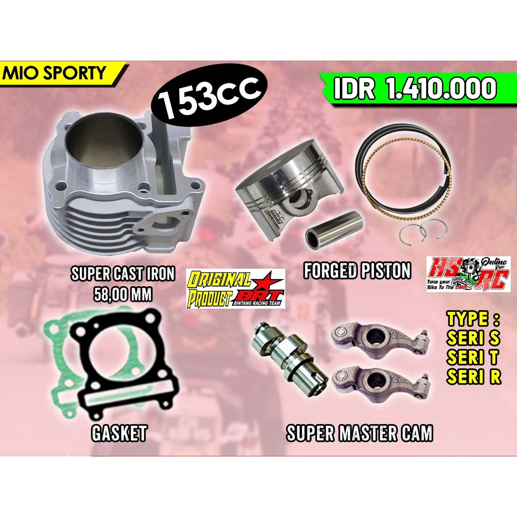 Jual Paket Blok Racing Brt Yamaha Mio Sporty Soul Nouvo Harian Bore Up Cc Boring Silinder Mio