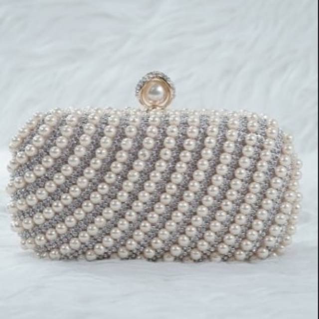 tas pesta mutiara clutch pearl wanita xuping payet bordir pearl beads motek mutiara onde kecil