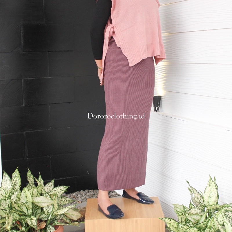 Skirt Knit Panjang Rok span rajut panjang tebal premium / Rok Rajut Span Wanita