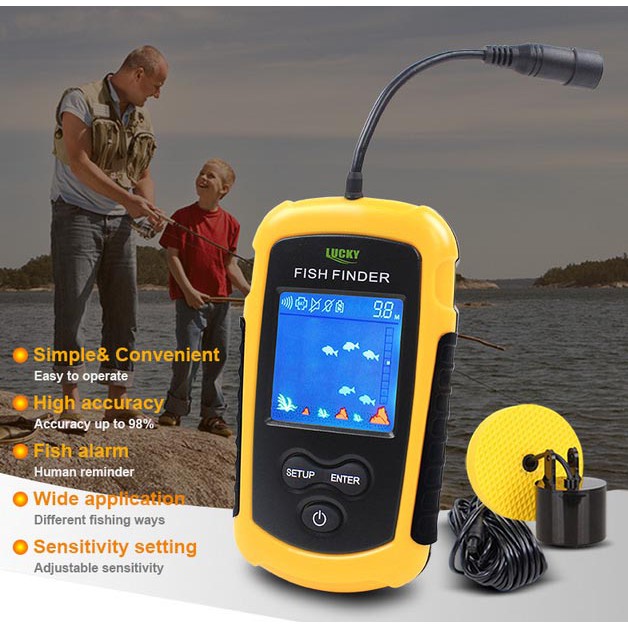 Fish Finder Lucky Color Ffc1108 Pencari Ikan Sonar Sensor Ffc1108 1 Berwarna Shopee Indonesia