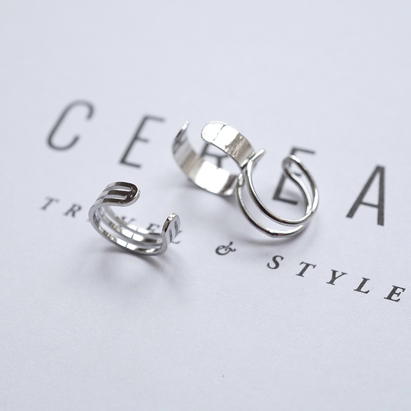 Three-piece Earrings Ear Bone Clip Accessories Temperament Korean Simple Personality Trendy