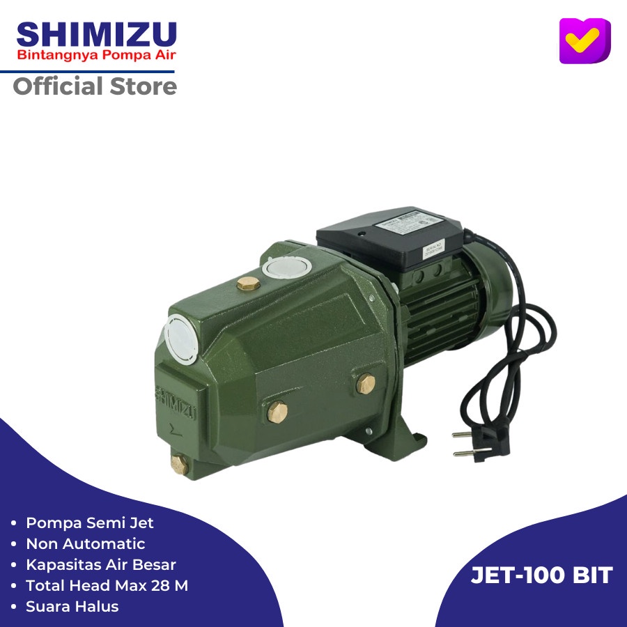 Shimizu Water Pump JET-100 BIT SEMIJET JET100BIT 100BIT