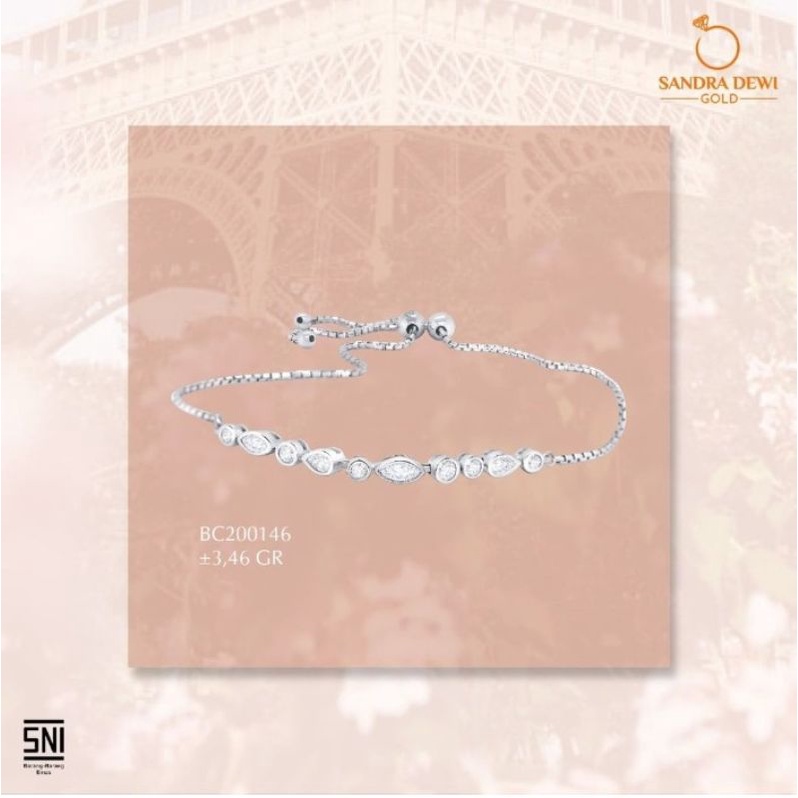 Gelang Serut Sandra Dewi Gold Petite Series Sandra in Paris Collection