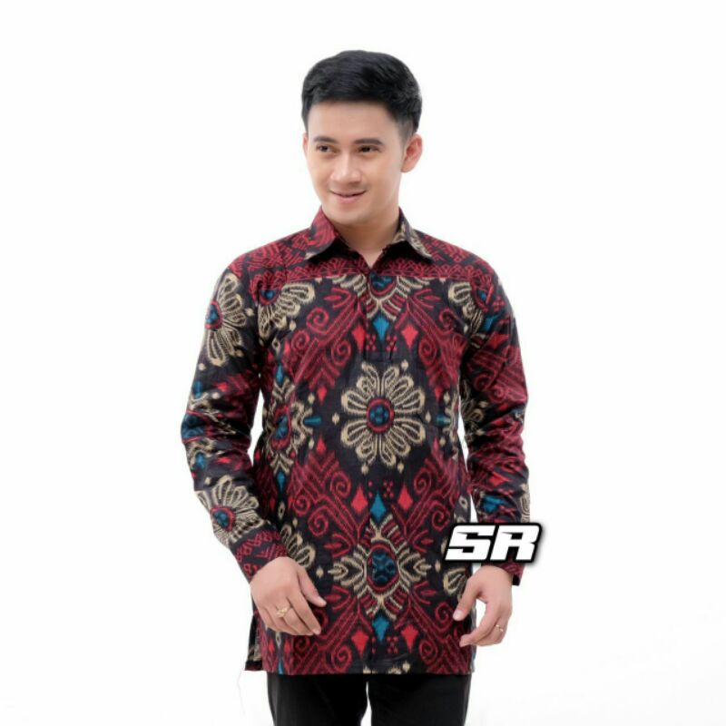 KEMEJA BATIK PRIA BATIK NAKULA TERPOPULER PROMO BIG SALE TERMURAH DI SHOPEE