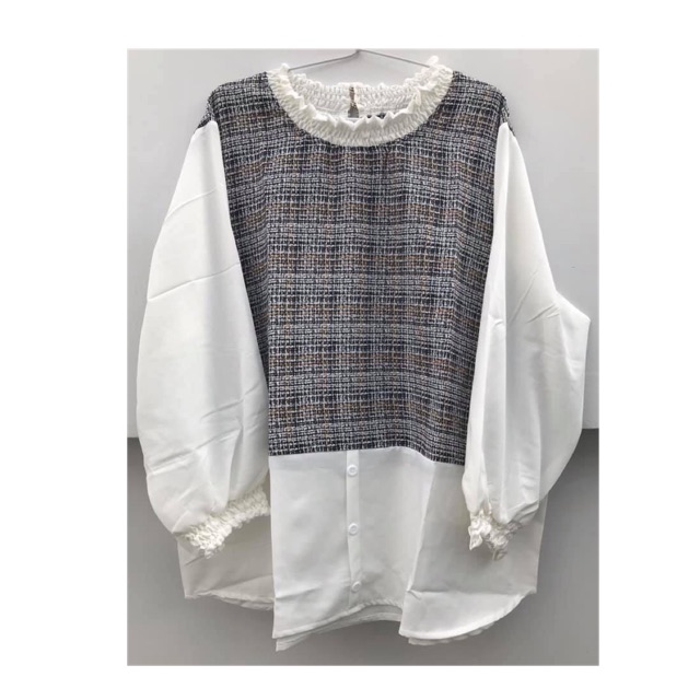 Blouse Putih Kombinasi 1552 BIG SIZE