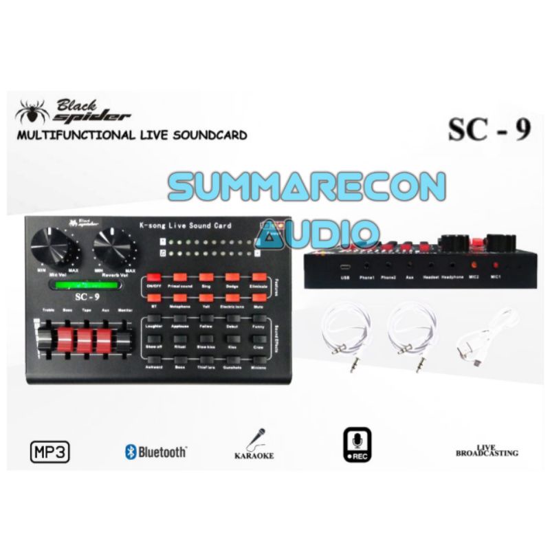 Live Sound SoundCard Black Spider SC 9 Kualitas Terbaik Buat Live