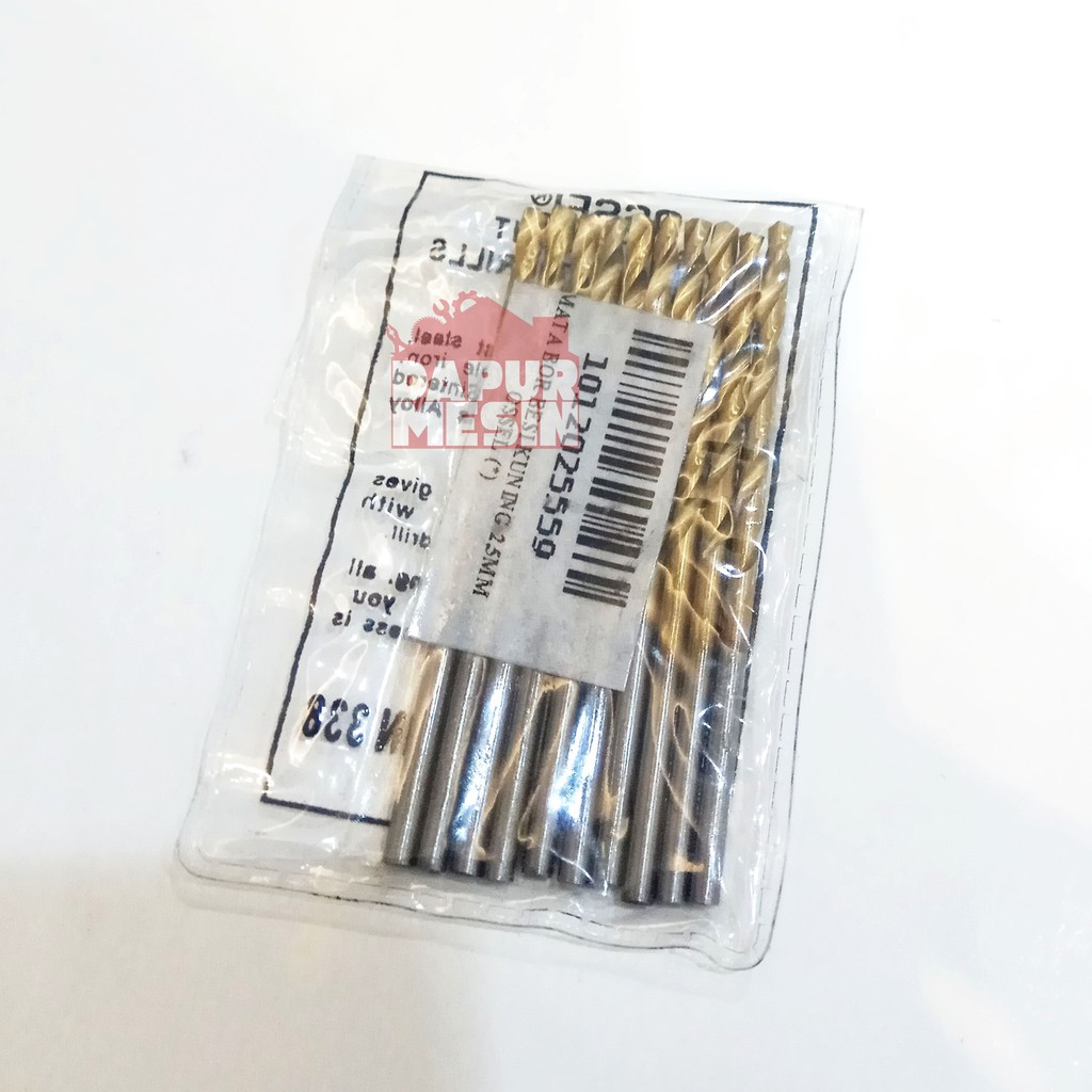 mata bor kuning 4mm isi 10 ossel