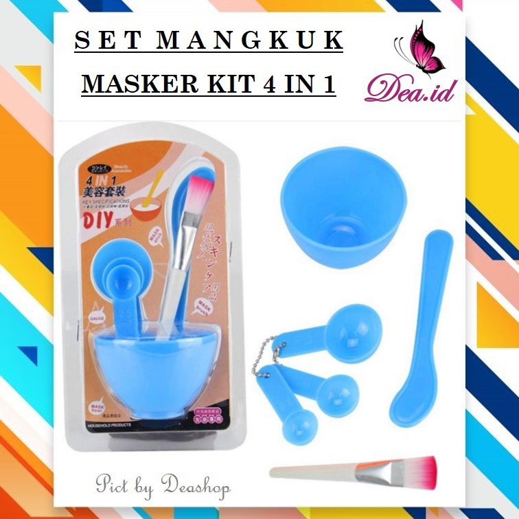 [DEASTORE] MANGKOK MASKER SET 4 IN 1 / KUAS ALAT MAKE UP / MASK BOWL / MASK TOOL