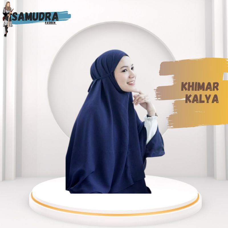 Hijab Jilbab Instant Khimar Syari 2 Layer Ceruty Premium Kalya