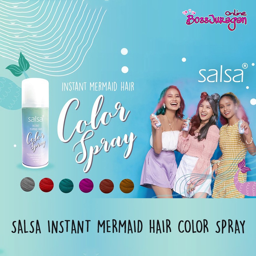 (BOSS) SALSA Instant Mermaid Hair Color Spray 80ml - Cat Rambut Spray | Pewarna Rambut