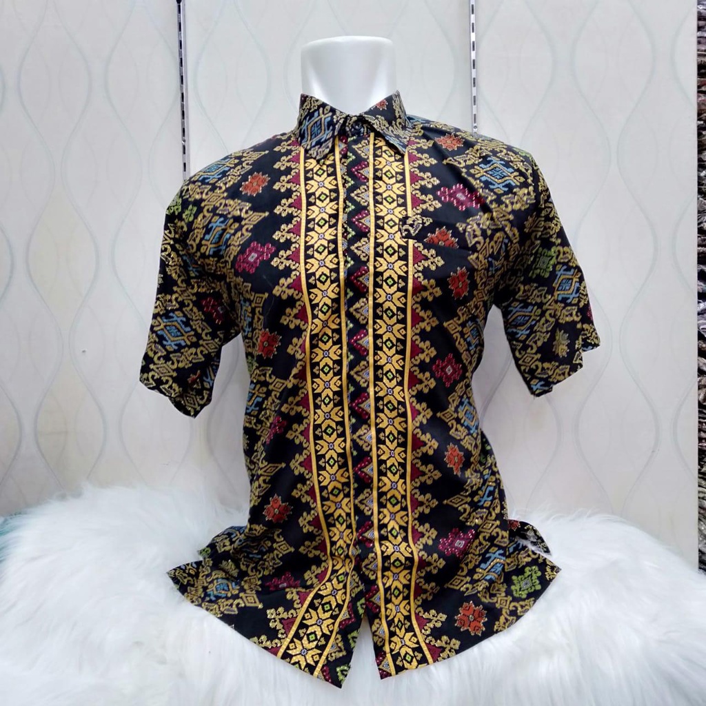 Kemeja Pendek Batik Pria Motif Kipas dan Aneka Motif