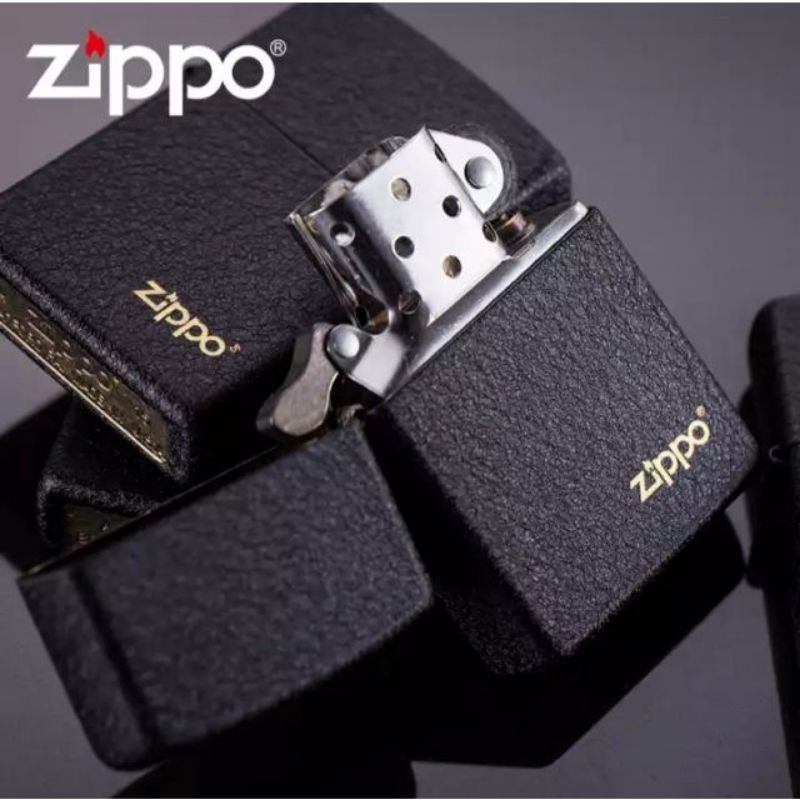 COD- KOREK API ZIPPO HITAM KASAR / BLACK CRACKLE GRADE ORIGINAL