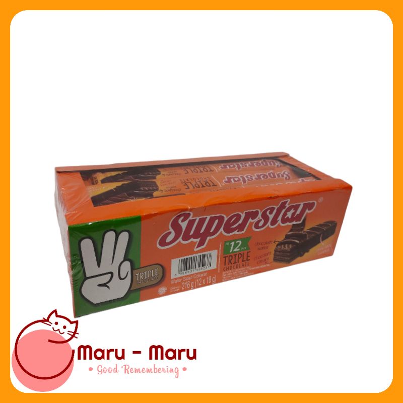 

Wafer Superstar Salut Triple Cokelat 12pcs