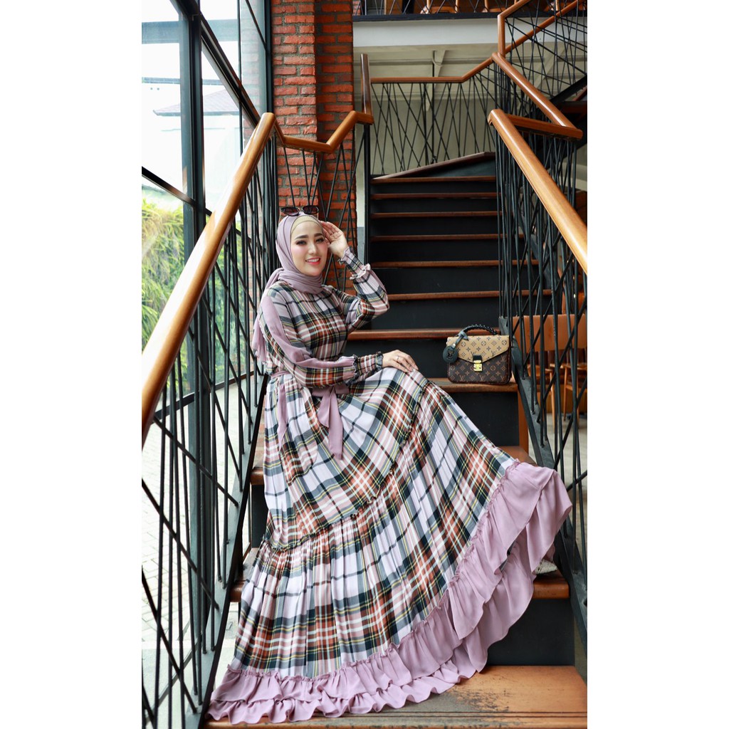 Dress Nadya 7 Muslim/Pesta/ Busana By Glamz/