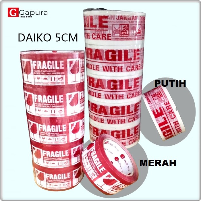 

PLAKBAN DAIKO lebar 5cm warna Merah dan Putih - MASTER
