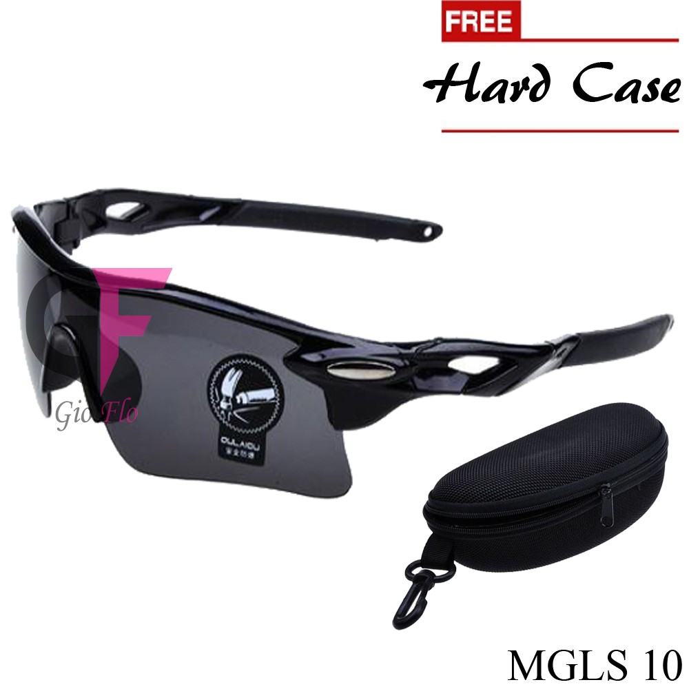 GIOFLO Kacamata Sport Pria Polycarbonate Hitam Black / MGLS 10