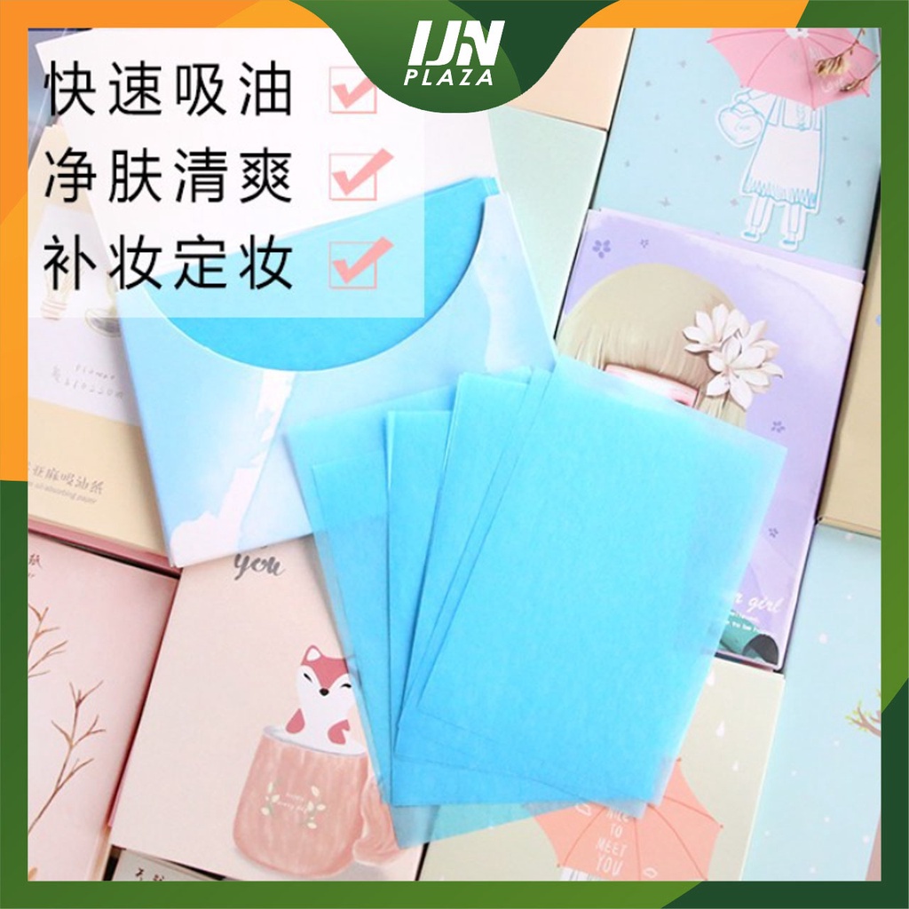 ❤ IJN ❤ 50 Lembar Kertas Penyerap Minyak Wajah Kertas Linen Tissue Penghilang Minyak Wajah 50Pcs Menyerap Minyak Muka Wajah Berlebihan