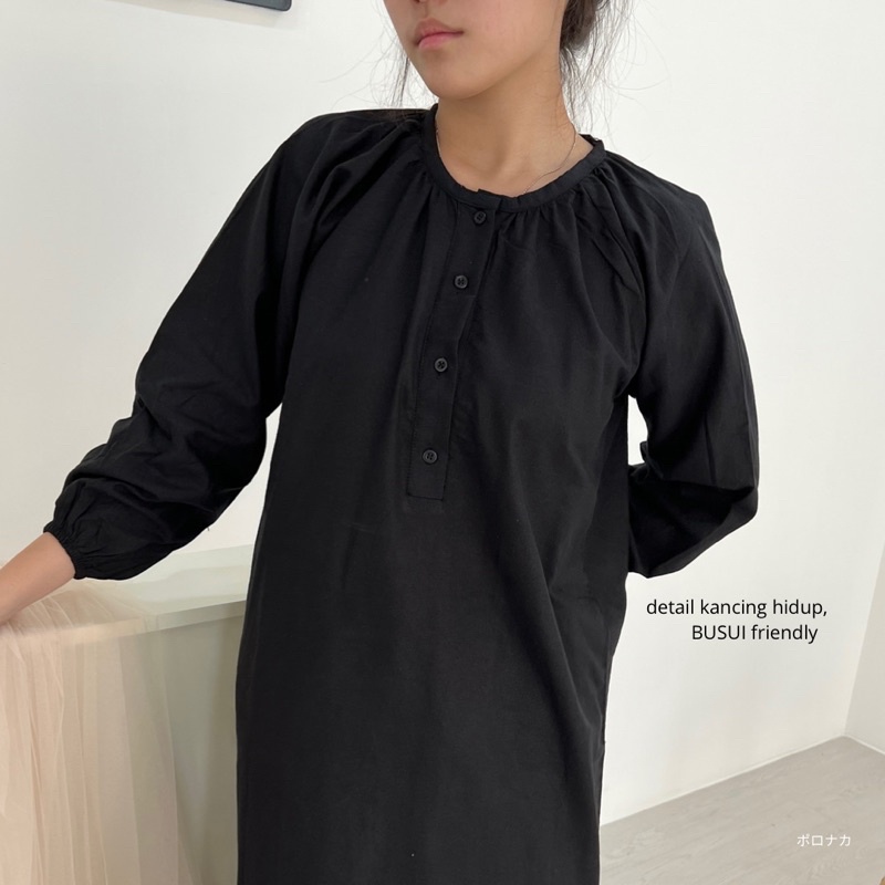 PORONAKA - UMA Longsleeve Linen Dress