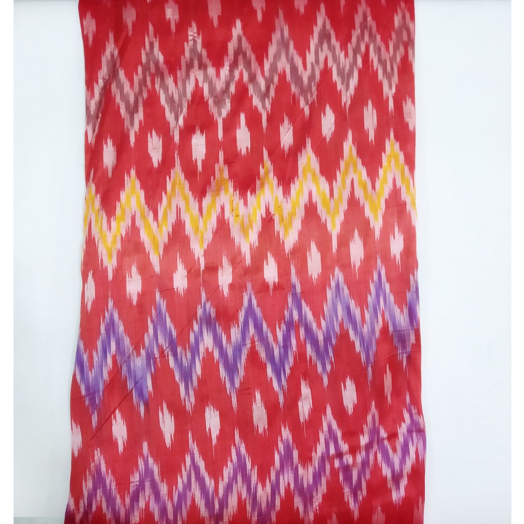 Kain Meteran Sutra Asli 100% Tenun Ikat Motif Co' Bo' Bugis