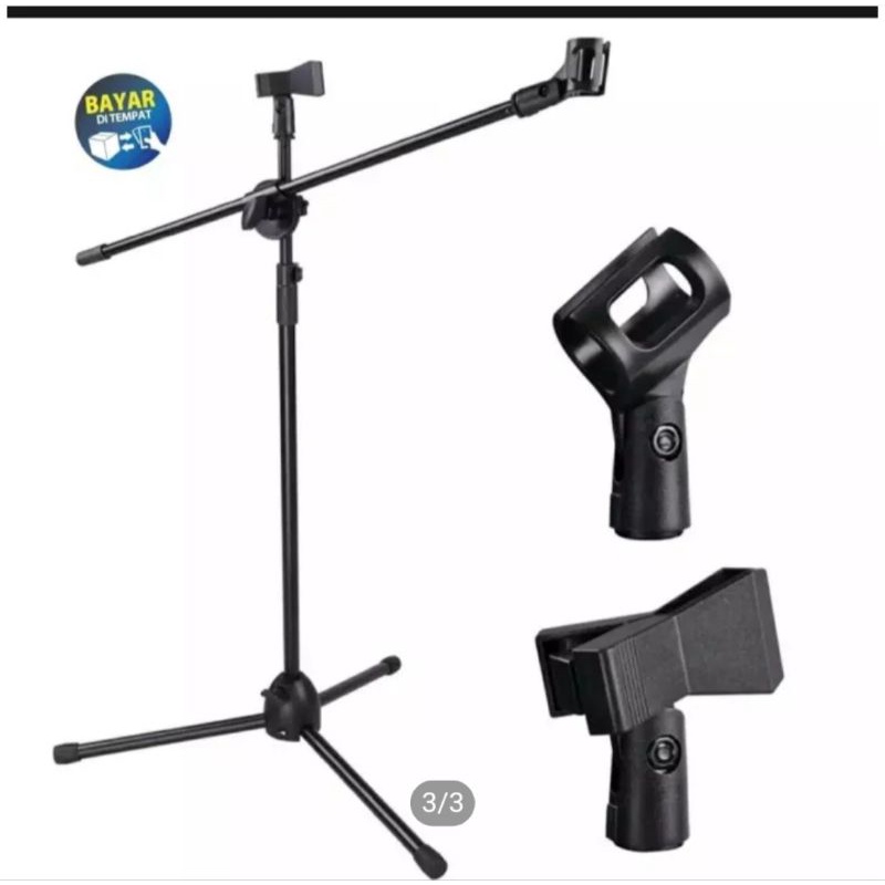 Stand mic lantai tiang microphone lantai