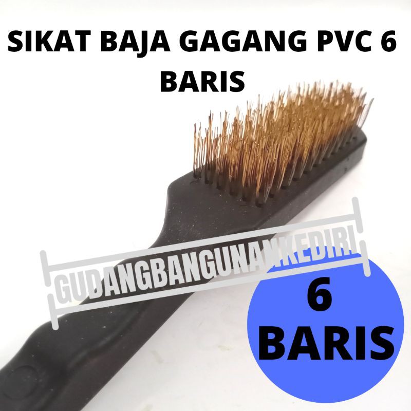 Sikat Kawat Baja Gagang Plastik Wire Brush PVC