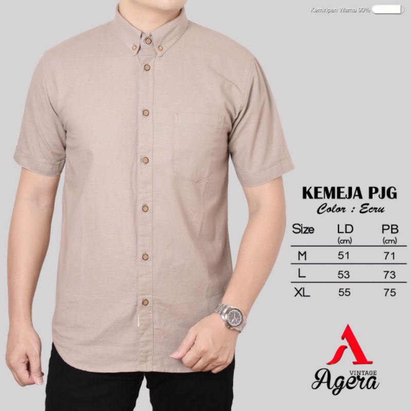 BAJU KEMEJA KERJA KERAH CASUAL FORMAL PRIA LENGAN PENDEK ORIGINAL TERBARU AGERA