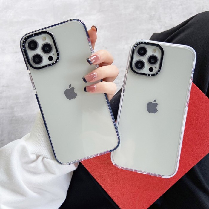 Original Soft Case Presisi HP CASETIFY MONOCHROME HYBRID CASE IPHONE 11 12 13 PRO MAX Casing Cover P