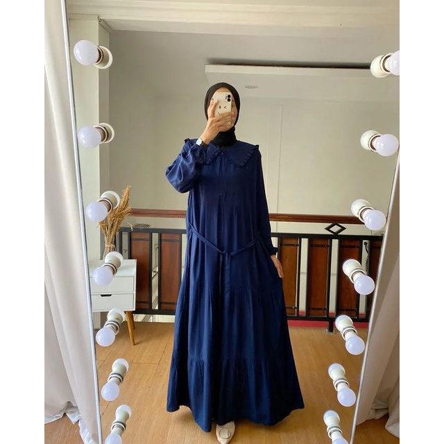 FREYA Dress Rayon Twill Premium Gamis Remaja Kekinian