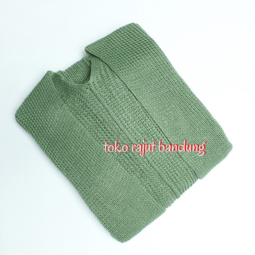 CARDIGAN RAJUT OVERSIZE CARDY JUMBO RAJUT WANITA  KARDIGAN RAJUT WANITA TEBAL KUALITAS SUPER PREMIUM-Mint