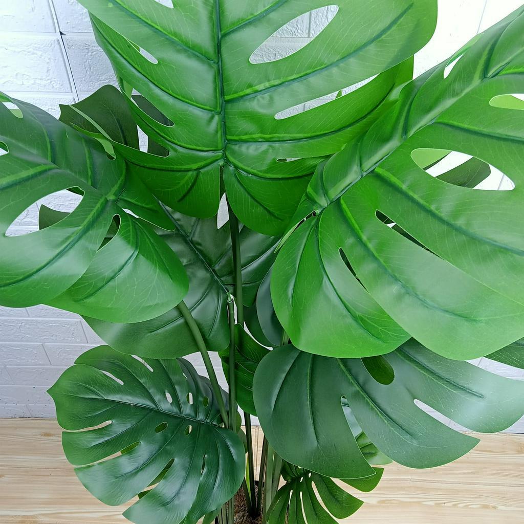 Pohon Monstera Pot Tanaman Hias Artificial Monstera Plastik PBP127 Azgalery