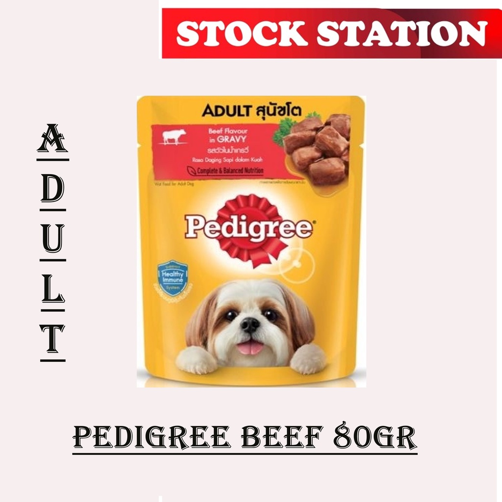 Pedigree Adult Beef Loaf With Vegetables Pouch 80gr (GRAB/GOSEND)