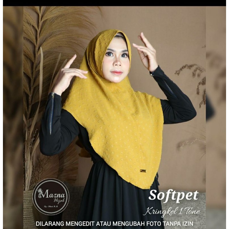 288 CRINKLEOVAL DOOTY JILBAB MAZNA CRINCLE URAGIRI OVAL SOFTPET SABIT/HIJAB MASNA KRINGKEL ONE TONE 