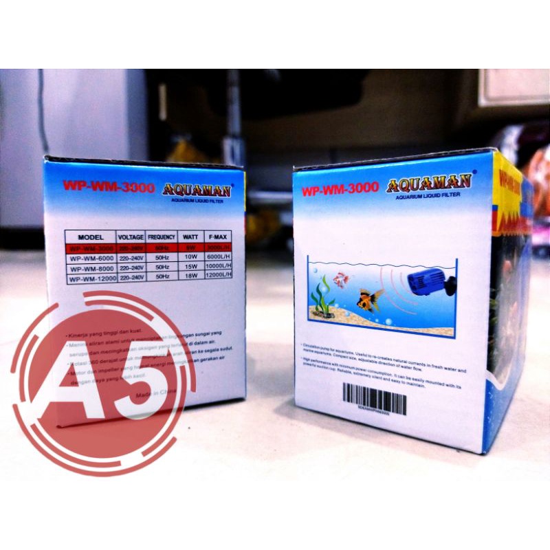 PROMO POMPA ARUS OMBAK AQUARIUM WAVEMAKER AQUAMAN WP WM 3000